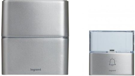 Legrand Zestaw dzwonkowy bezprzewodowy Serenity zasilanie bateryjne aluminium 094271