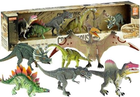 Leantoys Zestaw Dinozaurów 6Szt. Tyranozaur Pterodaktyl