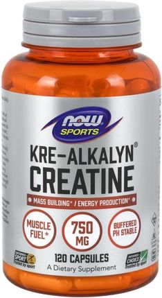 Now Foods Kre-Alkalyn Monohydrat Kreatyny 750Mg 120Kaps