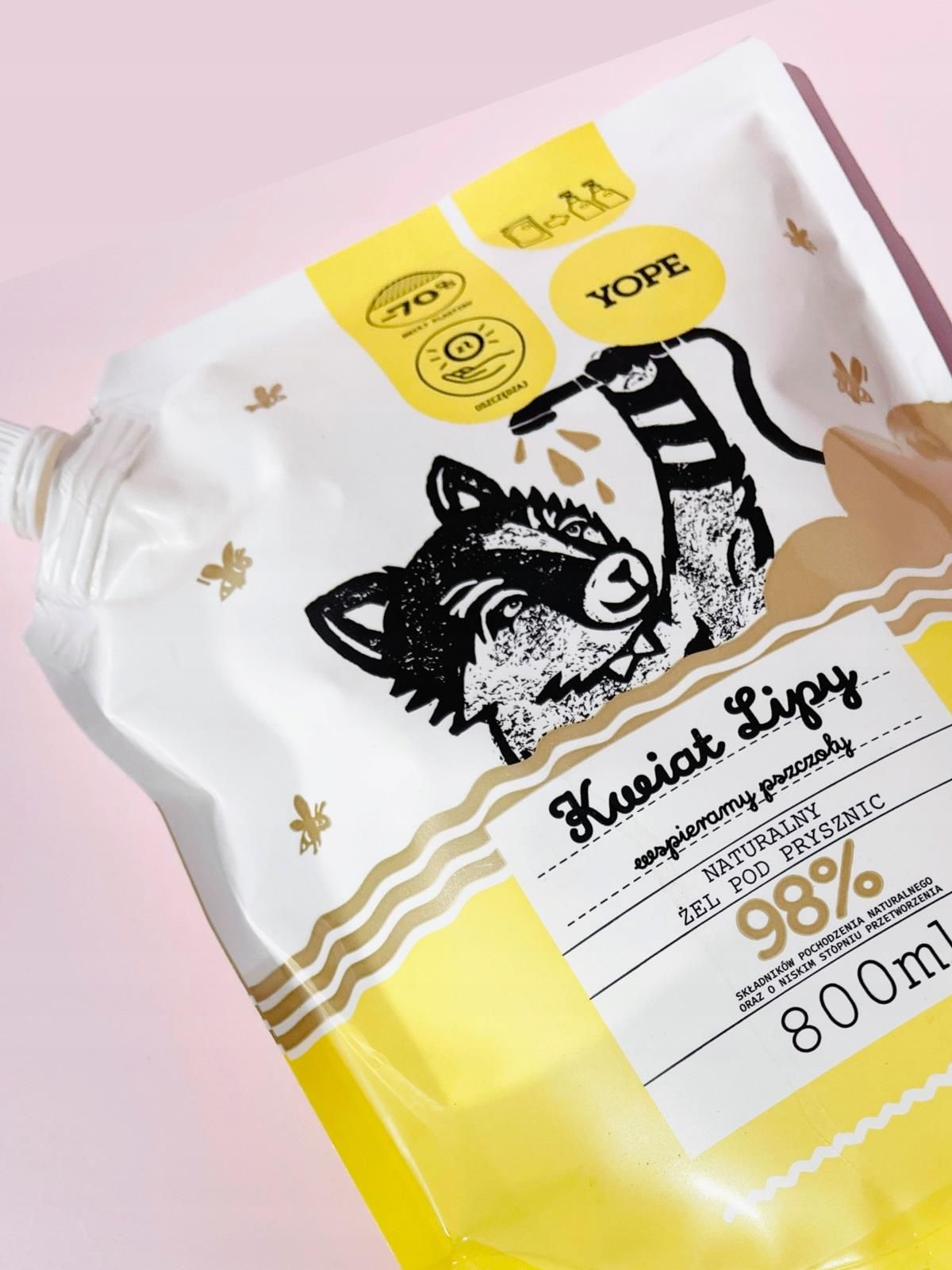 YOPE Żel pod prysznic Kwiat Lipy 800ml - zdjęcie 6 YOPE Żel pod prysznic Kwiat Lipy 800ml