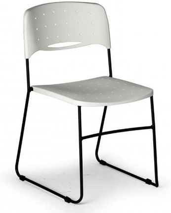 B2B Partner Plastikowe Krzesło Square Czarny/Biały