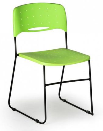 B2B Partner Plastikowe Krzesło Square Czarny/Zielony