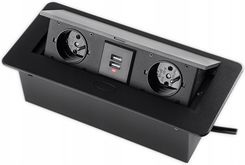 Zdjęcie GNIAZDO BLATOWE OTWIERANE ERGOLINE SPS-D24B - Strzelin