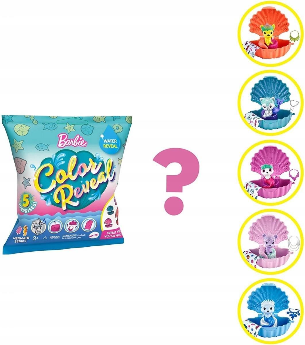 Barbie Color Reveal Kolorowa Niespodzianka Zwierzątka Morskie GTP74 ...