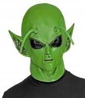 Maska Lateksowa Zielony Kosmita Kosmity Halloween