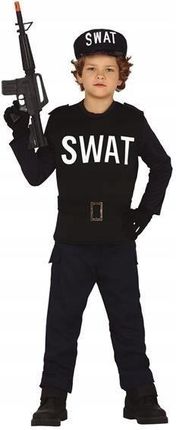 Strój Swat Czarny Jednostka Specjalna Agent 146