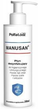 POLFA ŁÓDŹ MANUSAN PŁYN DO DEZYNFEKCJI 200 ML 