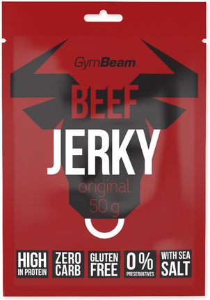GymBeam Suszona wołowina Beef Jerky 10 x 50 g teriyaki