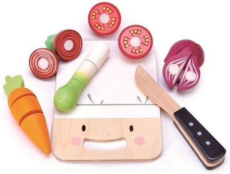 Tender Leaf Toys Drewniana Deska Z Warzywami Do Krojenia Mini Chef