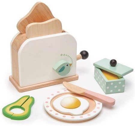 Tender Leaf Toys Drewniany Toster Z Zestawem Śniadaniowym Mini Chef