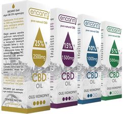 Encann zestaw CBD 5% + 10% + 15% + 25% 4x10ml