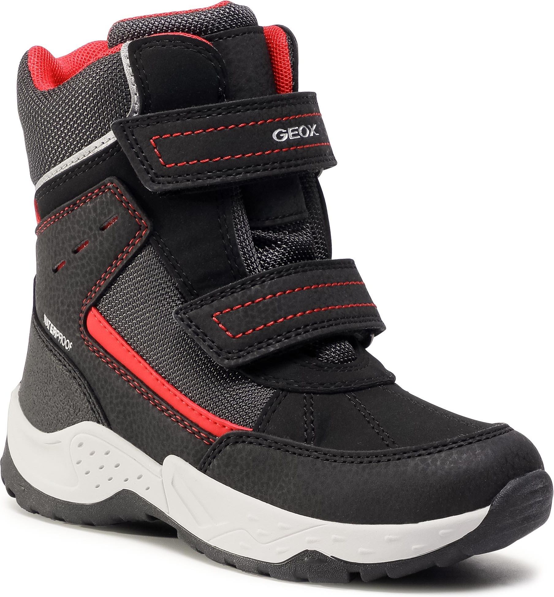 Geox Śniegowce - J Sentiero B. Wpf B J04Ceb 0Cefu C0048 S Black/Red ...