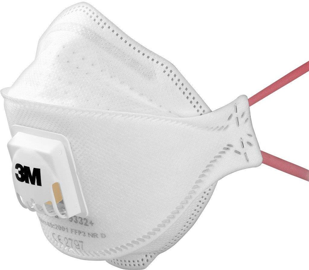 Mascherina Respiratore 3M Aura 9332+ FFP3 – Con Valvola, Per Lavori Su Legno E Isolamento, Confezione Da 5