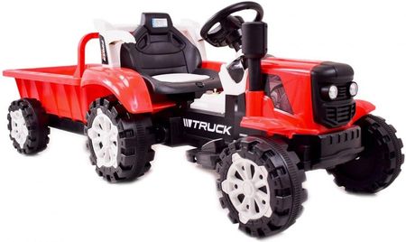 Super Toys Traktor Na Akumulator Z Przyczepą Miękkie Siedzenie, (HSD6601CZERWONY)