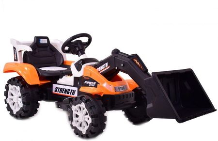 Super Toys Traktor Na Akumulator Z Ruchomym Ramieniem Spychaczem Miękkie Siedzenie (HSD6106BPOMARAŃCZOWY)