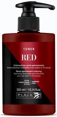 Black Professional Line Toner Koloryzujący Do Włosów Semi Permanent Coloring Toner Red 300ml