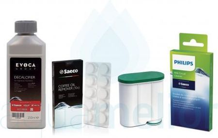 Filtr do ekspresu Filter Logic CFL-903B dla Saeco Philips AquaClean + Odkamieniacz CA6700 250ml + Tabletki czyszczące CA6704 + Środek do systemu mleka