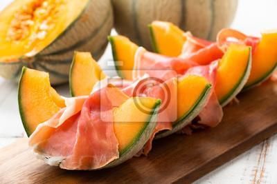 Myloview Pl Obraz Melon Kantalupa Szynka Serrano Prosciutto Opinie I Atrakcyjne Ceny Na Ceneo Pl