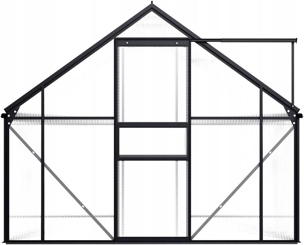 VIDAXL SZKLARNIA, ANTRACYTOWA, ALUMINIUM (48210) - zdjęcie 1 VIDAXL SZKLARNIA, ANTRACYTOWA, ALUMINIUM (48210)