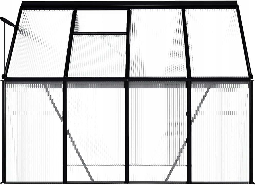 VIDAXL SZKLARNIA, ANTRACYTOWA, ALUMINIUM (48210) - zdjęcie 4 VIDAXL SZKLARNIA, ANTRACYTOWA, ALUMINIUM (48210)