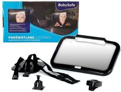 Babysafe Duże Podświetlane Lusterko Do Obserwacji Dziecka W Samochodzie (9328288D0) - Akcesoria samochodowe dla dzieci