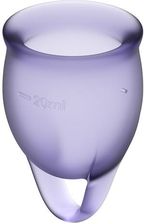 Zdjęcie Satisyfer Dwa Kubki Menstruacyjne Silikonowe - Satisfyer Feel Confident Menstrual Cup Set Fioletowy - Lwówek Śląski