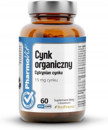 Pharmovit Cynk Organiczny Cytrynian Cynku 15mg 60kaps.