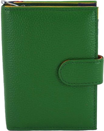 Pojemny kolorowy portfel damski skórzany - Zielony - Zielony