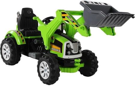 Lean Toys Traktor na akumulator z Łyżką Koparka Zielony