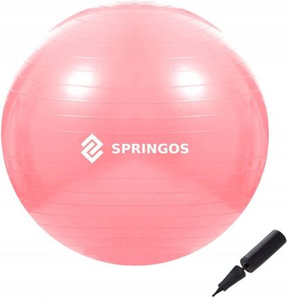 Springos Piłka do ćwiczeń gimnastyczna 65cm rehabilitacyjna różowa (FB0012)