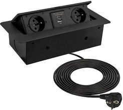 Zdjęcie KOMBI BOX Z USB GNIAZDO MEBLOWE CZARNE - Zakliczyn