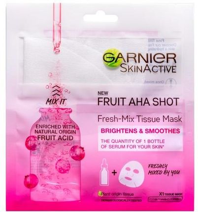 Garnier Skin Naturals Fresh Mix Maska na tkaninie z kwasami owocowymi AHA 32 g