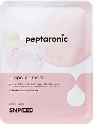 Snp Prep Peptaronic Ampoule Mask - Maska W Płachcie Z Kwasem Hialuronowym I Peptydami 25Ml