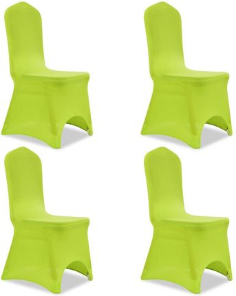 Vidaxl Elastyczne Pokrowce Na Krzesło Zielone 4 Szt (131417)