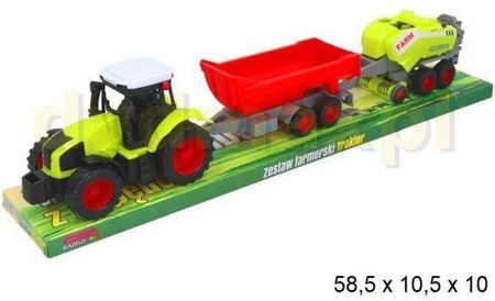 Gazelo Traktor z maszynami rolniczymi pod kloszem