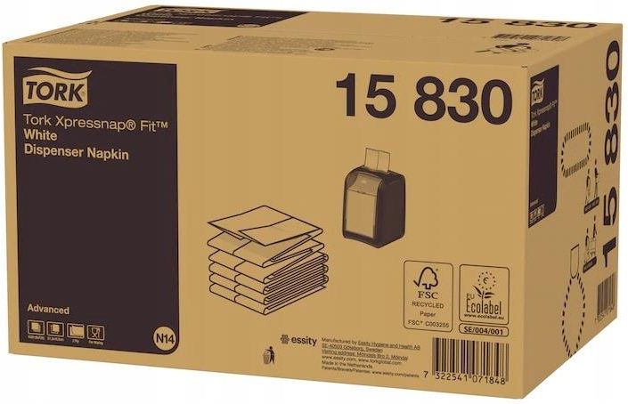 TORK 15830 XPRESSNAP FIT SERWETKI DYSPENSEROWE N14 - zdjęcie 2 TORK 15830 XPRESSNAP FIT SERWETKI DYSPENSEROWE N14