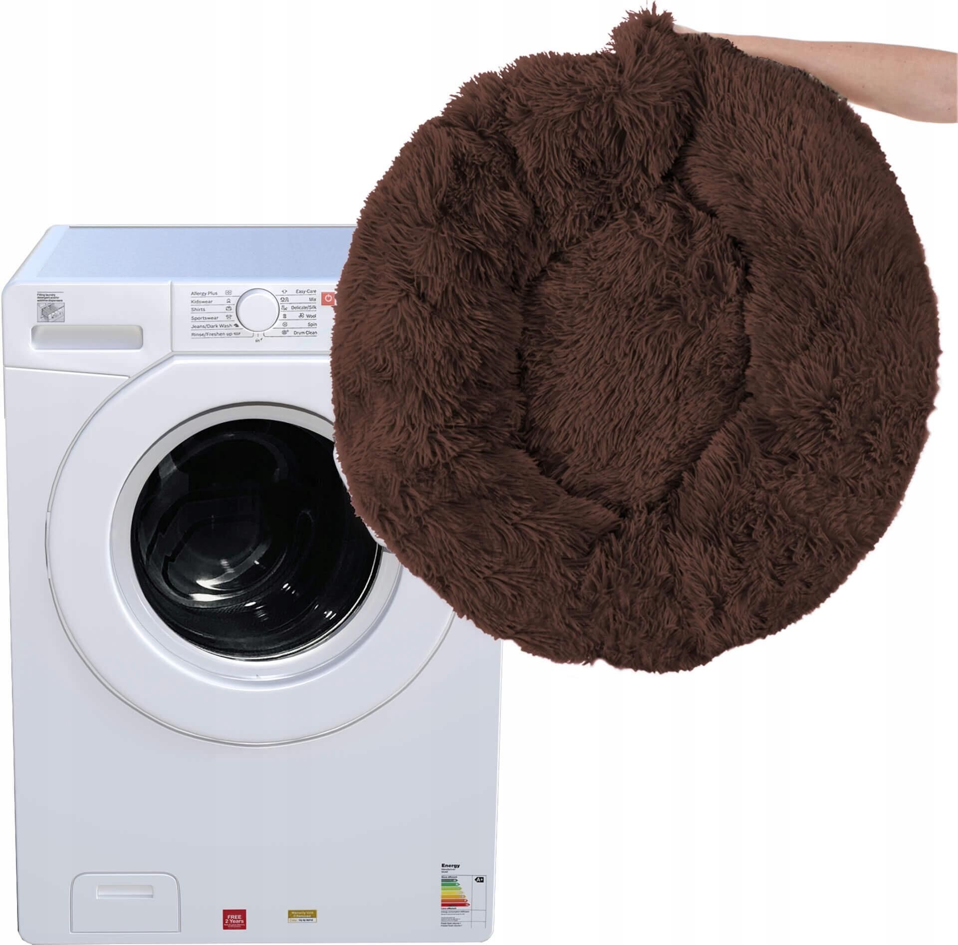 Legowisko Dla Kota Brązowe Włochate Okrągłe 60Cm Pa0141 - zdjęcie 1 Legowisko Dla Kota Brązowe Włochate Okrągłe 60Cm Pa0141