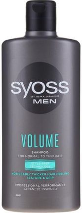 Syoss Szampon Dla Mężczyzn Do Włosów Normalnych I Cienkich Men Volume 440 ml