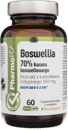Pharmovit Boswellia 70% Kwasu Bosweliowego Kadzidłowiec Indyjski Ekstrakt 350 Mg 60 Kaps