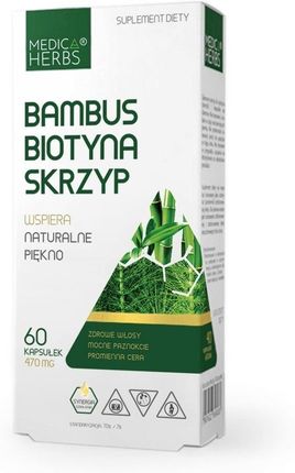 Medica Herbs Bambus + Biotyna Skrzyp Standaryzowany Wyciąg 60 Kaps