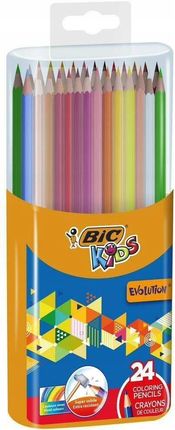 Kredki Ołówkowe Kids Ecolutions 24 Kolory Bic 