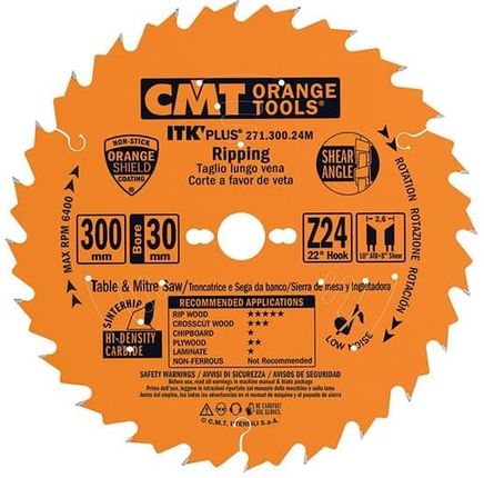 Cmt Orange Tools Ultra Cienka Piła Itk Plus 210X30+25X1,8/1,2Mm Z=24/20 27121024M