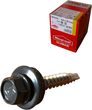 250x Wkręty farmerskie samowiercące z podkładką do blachy do drewna 4,8 x 35 mm RAL7016 Wkręt-met
