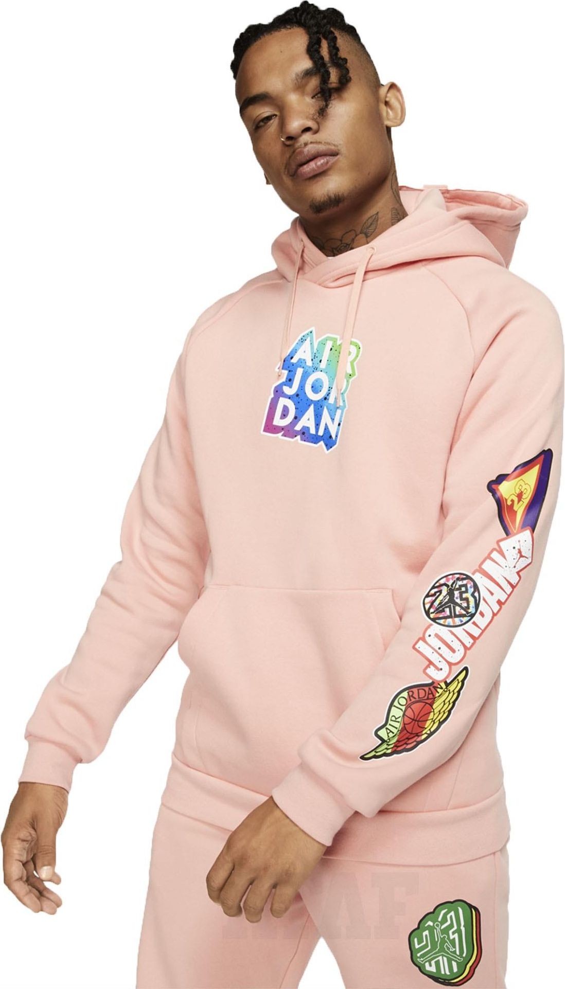 Jordan jumpman sticker hoodie pink new arrivals