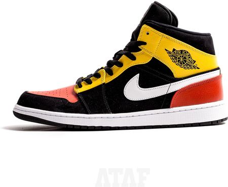 Jordan Nike Air Jordan 1 Mid Black Amarillo Orange - Ceny i