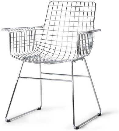 Hkliving Krzesło Metalowe Wire Z Podłokietnikami Chromowany Mzm4914