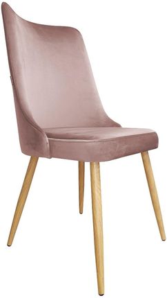 Atos Krzesło Cyprian 2 Velvet Różowe Dąb