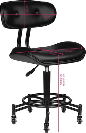 Activeshop Taboret Florencja Czarny - zdjęcie 2