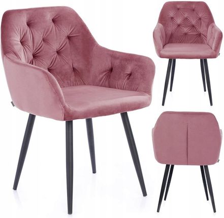 Homede Krzesło Tapicerowane Argento Pink