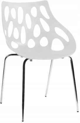 Krzesło Area Ażurowe Białe Stylowe Salon